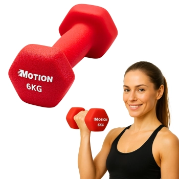 Hantel neoprenowy hantelki 6kg warstwa ochronna neopren Motion